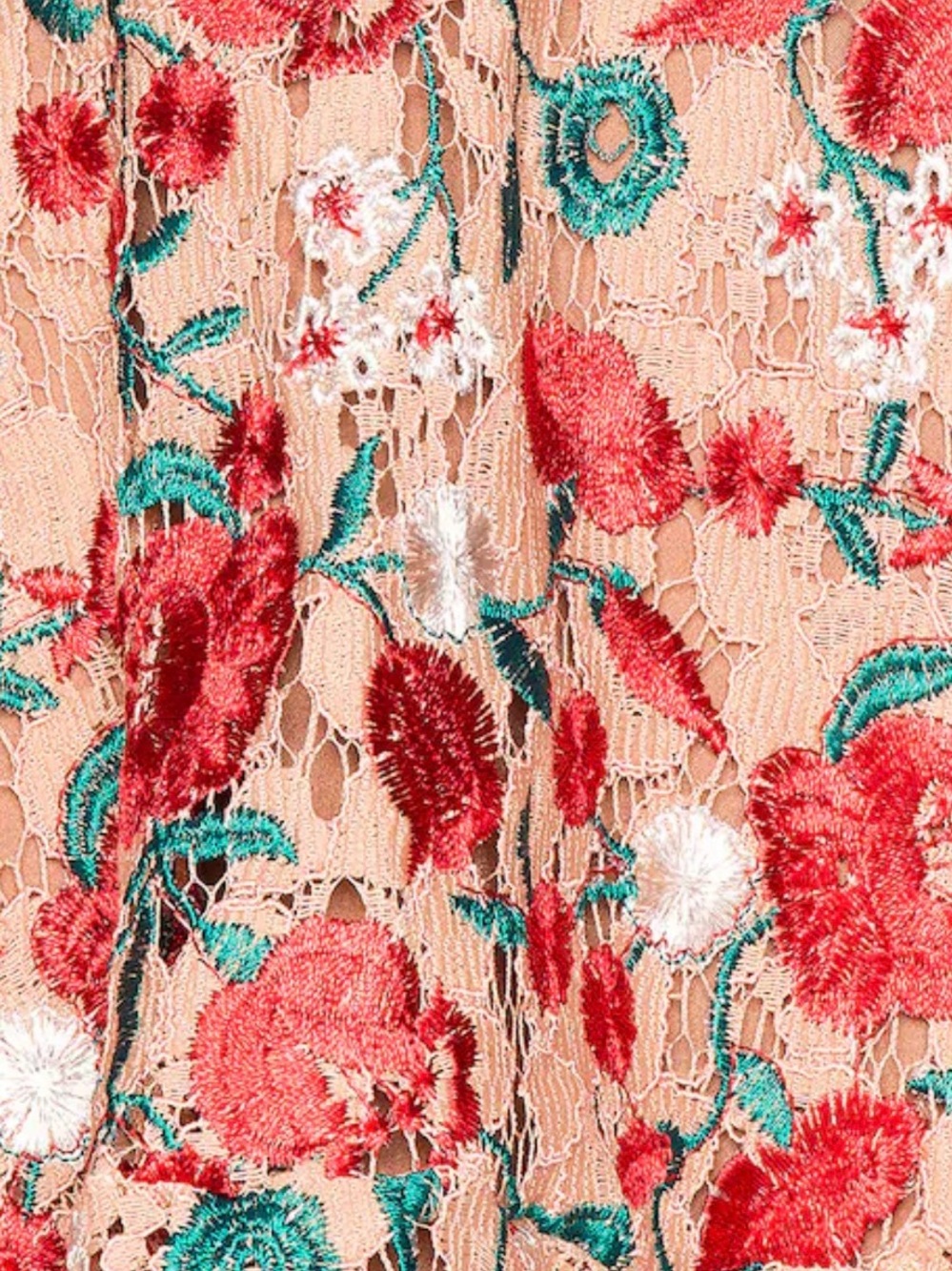 Lovers + Friends Coral Floral Deep-V Ruffle Mini Dress - Picture 4 of 6
